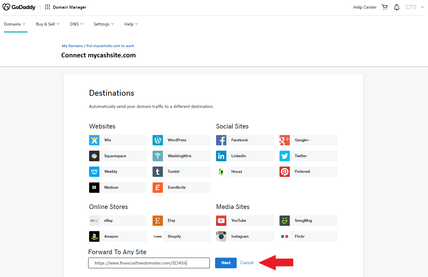 Enter Landing Page URL